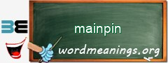 WordMeaning blackboard for mainpin